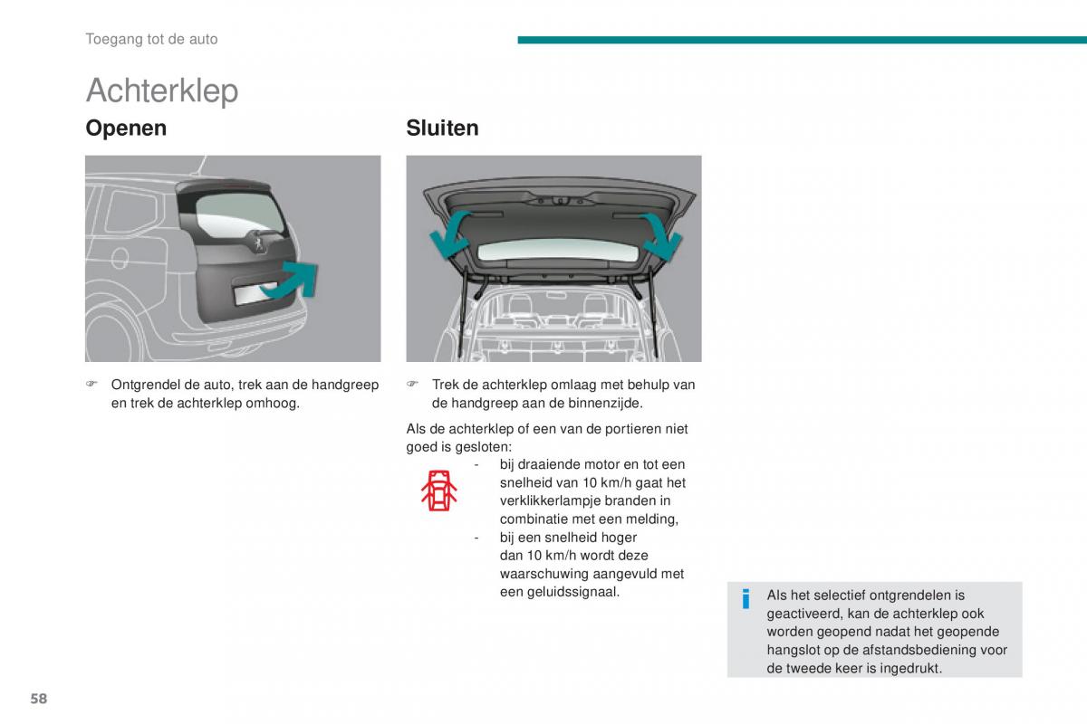 manual  Peugeot 5008 II 2 handleiding / page 60