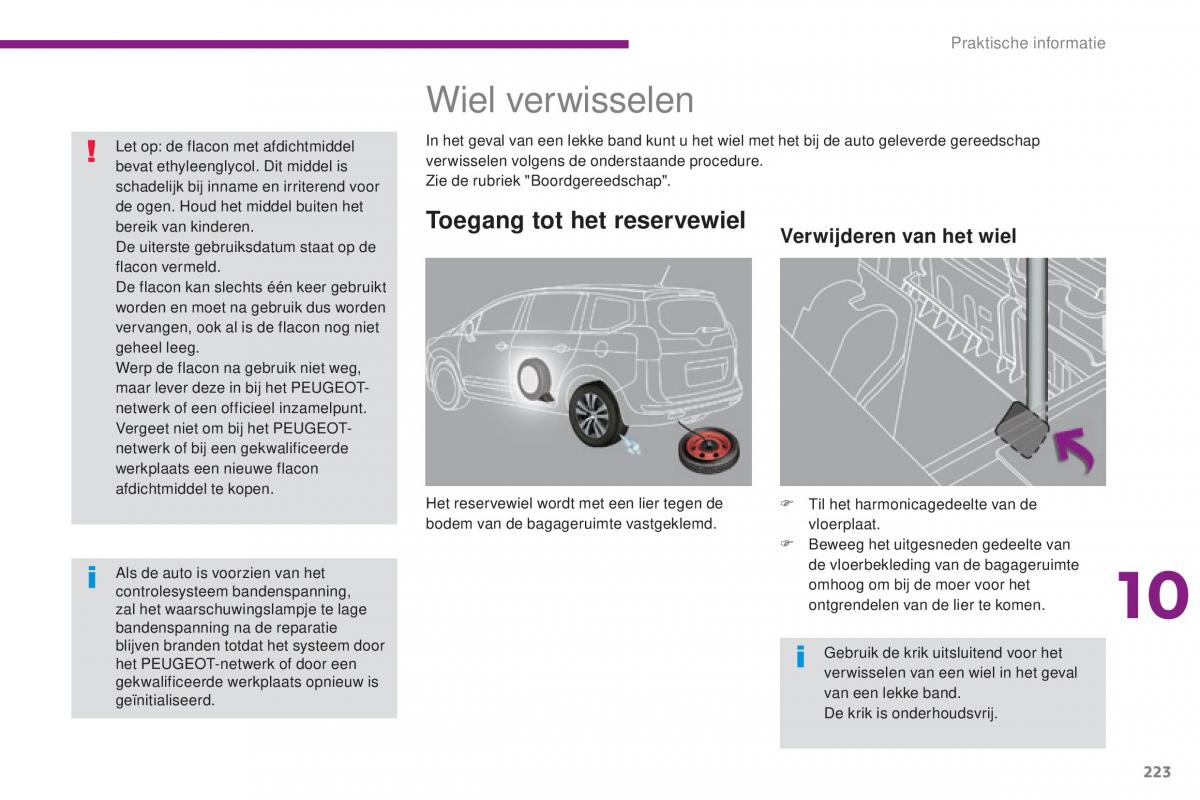 manual  Peugeot 5008 II 2 handleiding / page 225