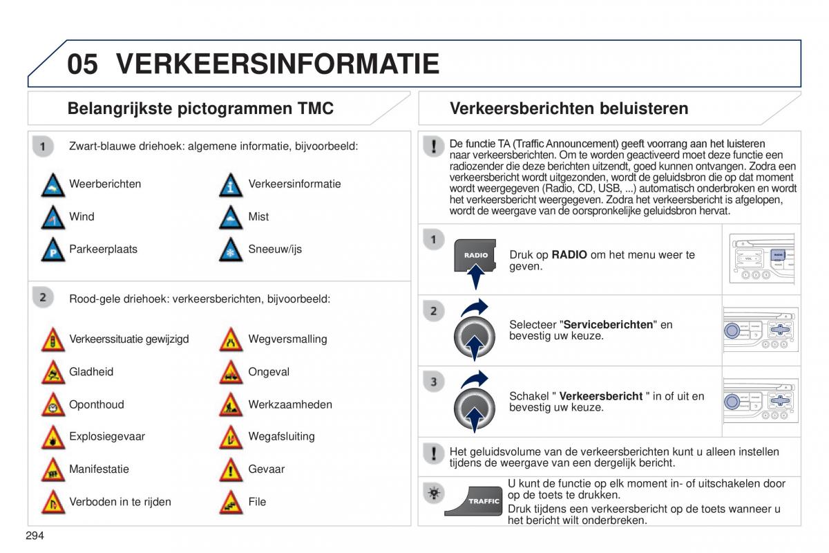 Peugeot 5008 II 2 handleiding / page 296