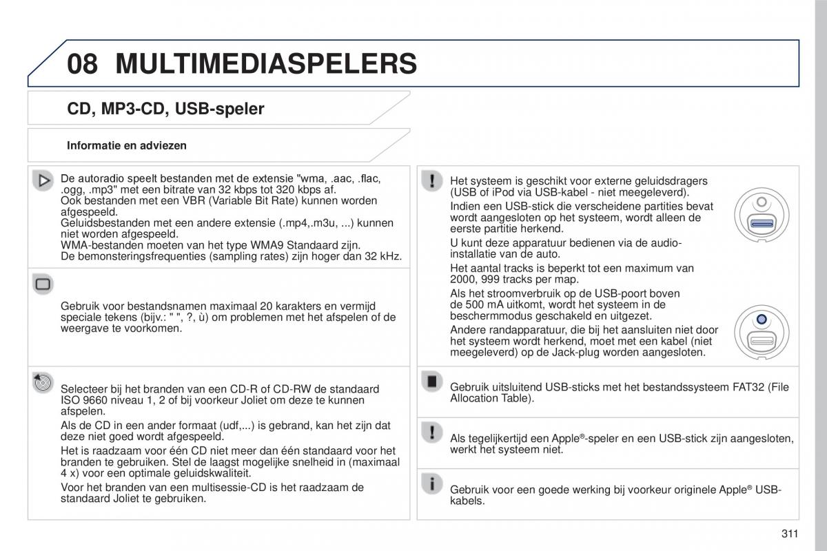 manual  Peugeot 5008 II 2 handleiding / page 313