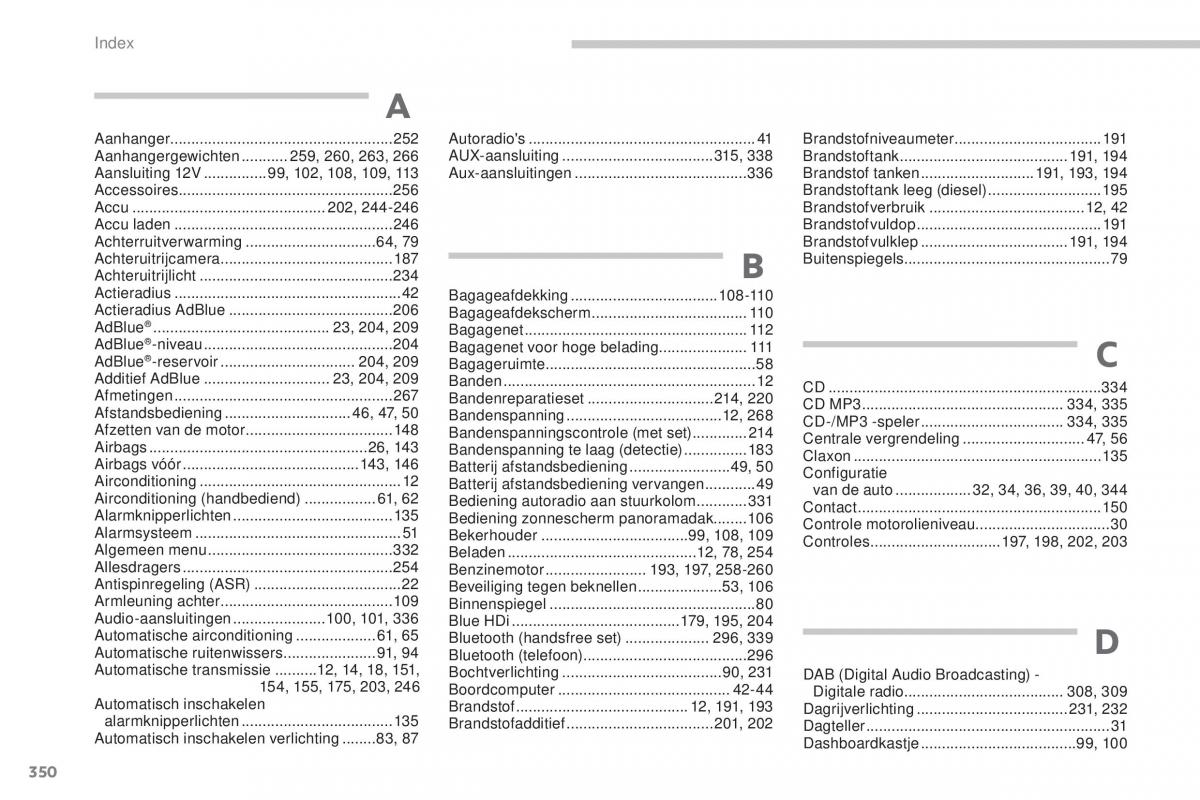 Peugeot 5008 II 2 handleiding / page 352