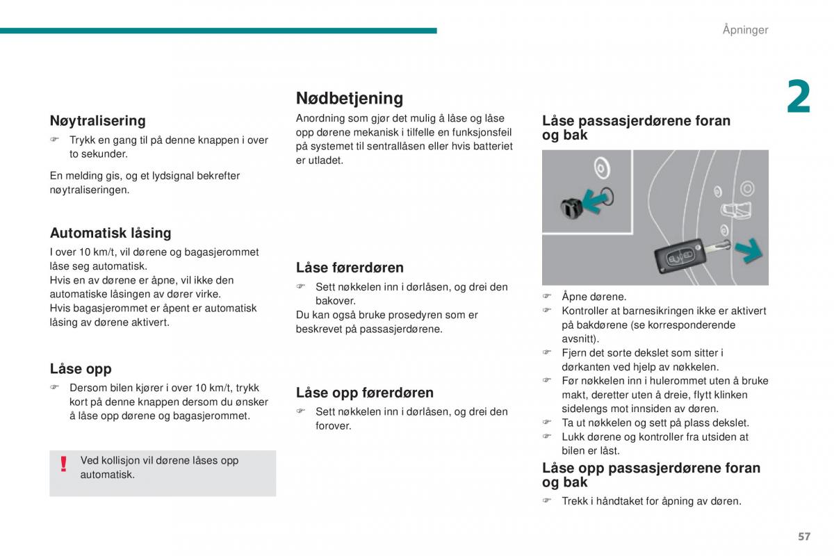 Peugeot 5008 II 2 bruksanvisningen / page 59