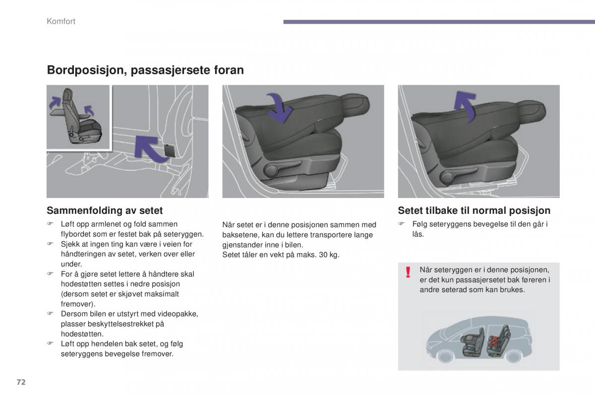 Peugeot 5008 II 2 bruksanvisningen / page 74