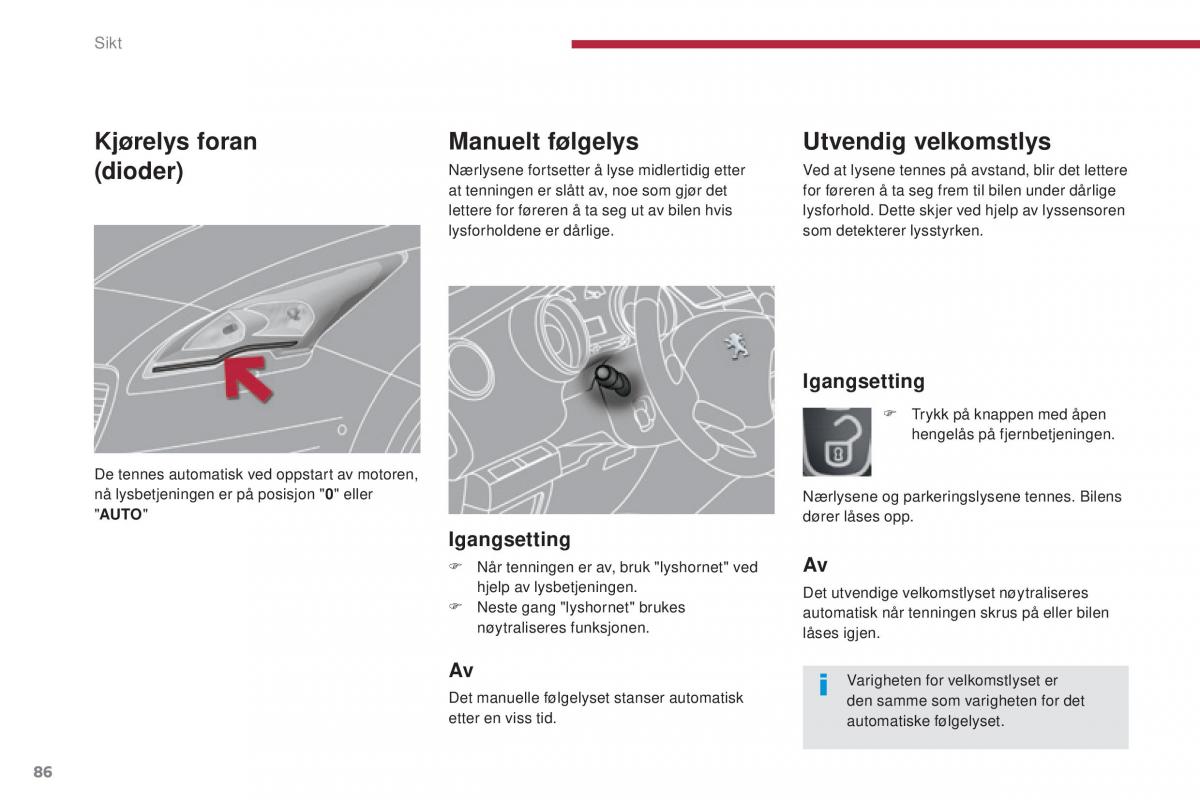 Peugeot 5008 II 2 bruksanvisningen / page 88