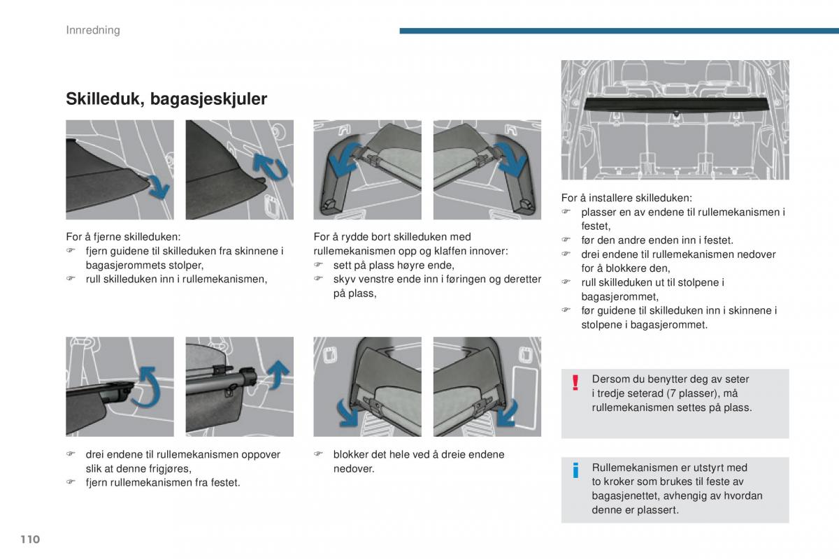 Peugeot 5008 II 2 bruksanvisningen / page 112