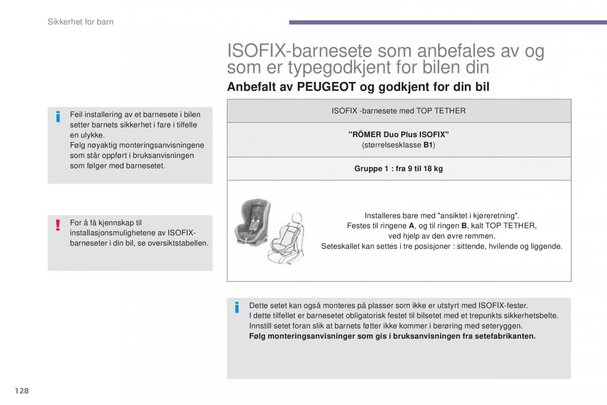 Peugeot 5008 II 2 bruksanvisningen / page 130