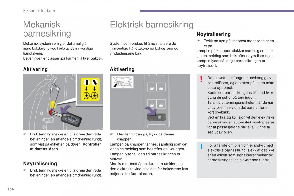 Peugeot 5008 II 2 bruksanvisningen / page 136