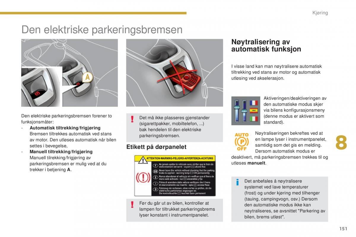 Peugeot 5008 II 2 bruksanvisningen / page 153