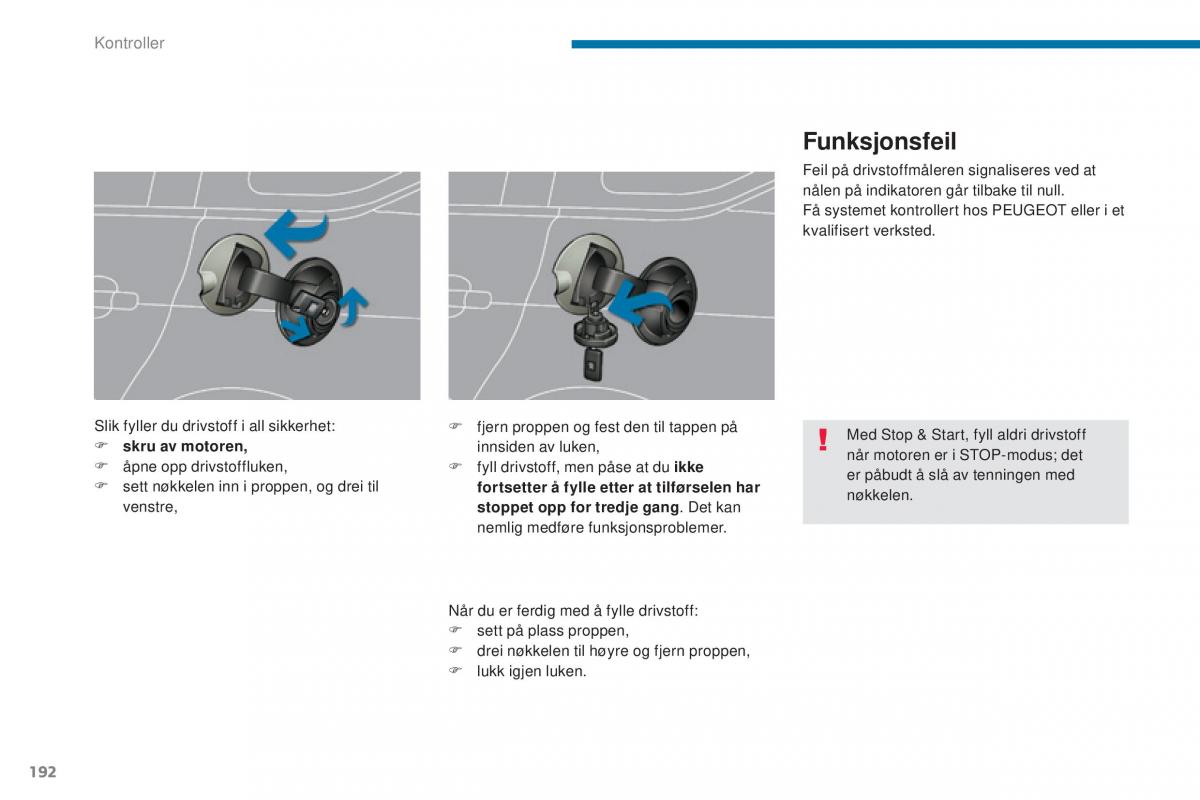 Peugeot 5008 II 2 bruksanvisningen / page 194