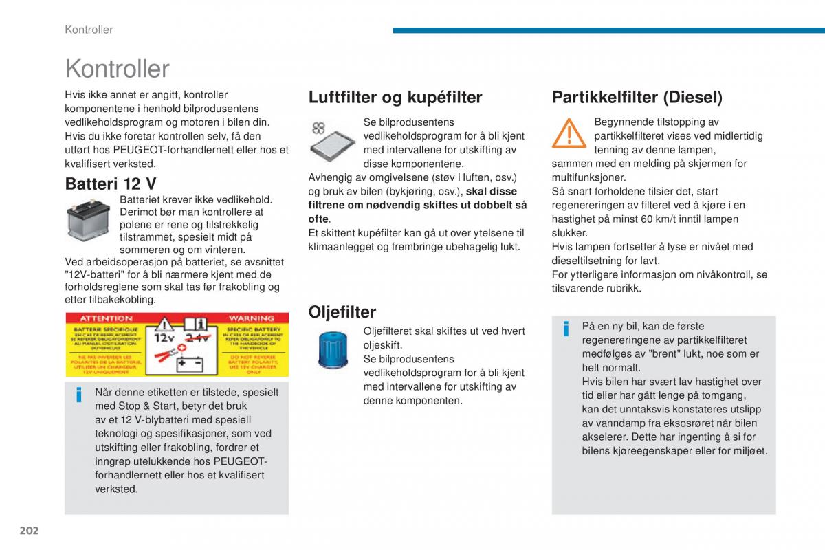 Peugeot 5008 II 2 bruksanvisningen / page 204