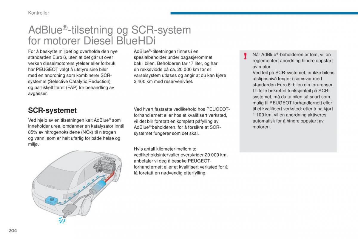 Peugeot 5008 II 2 bruksanvisningen / page 206