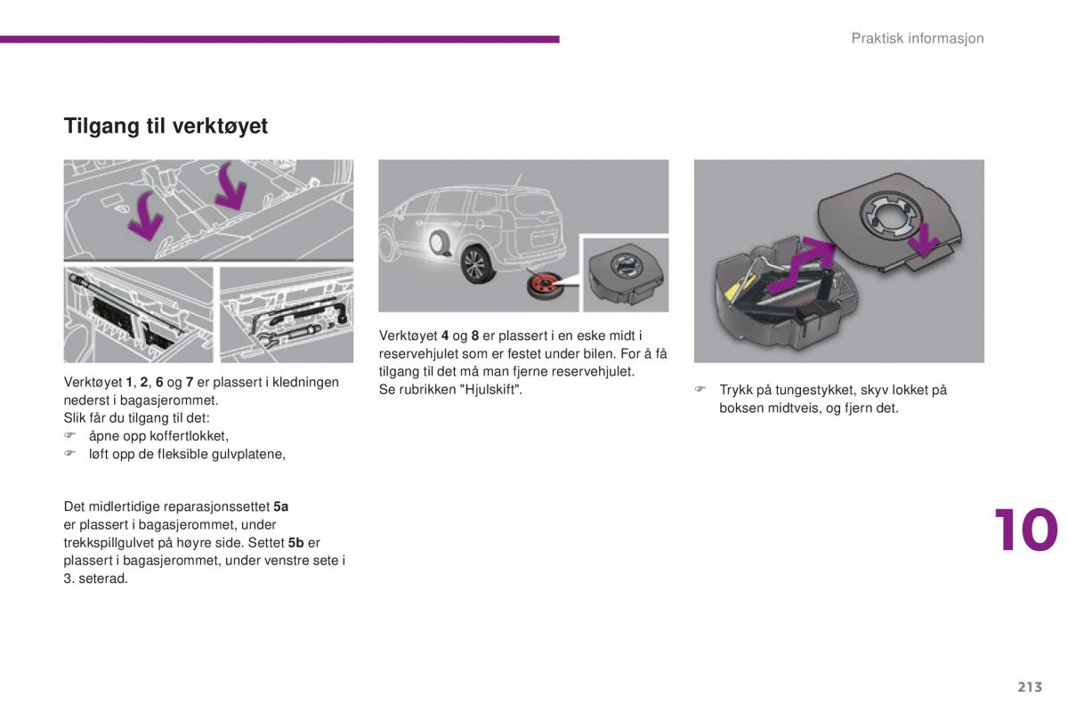 Peugeot 5008 II 2 bruksanvisningen / page 215