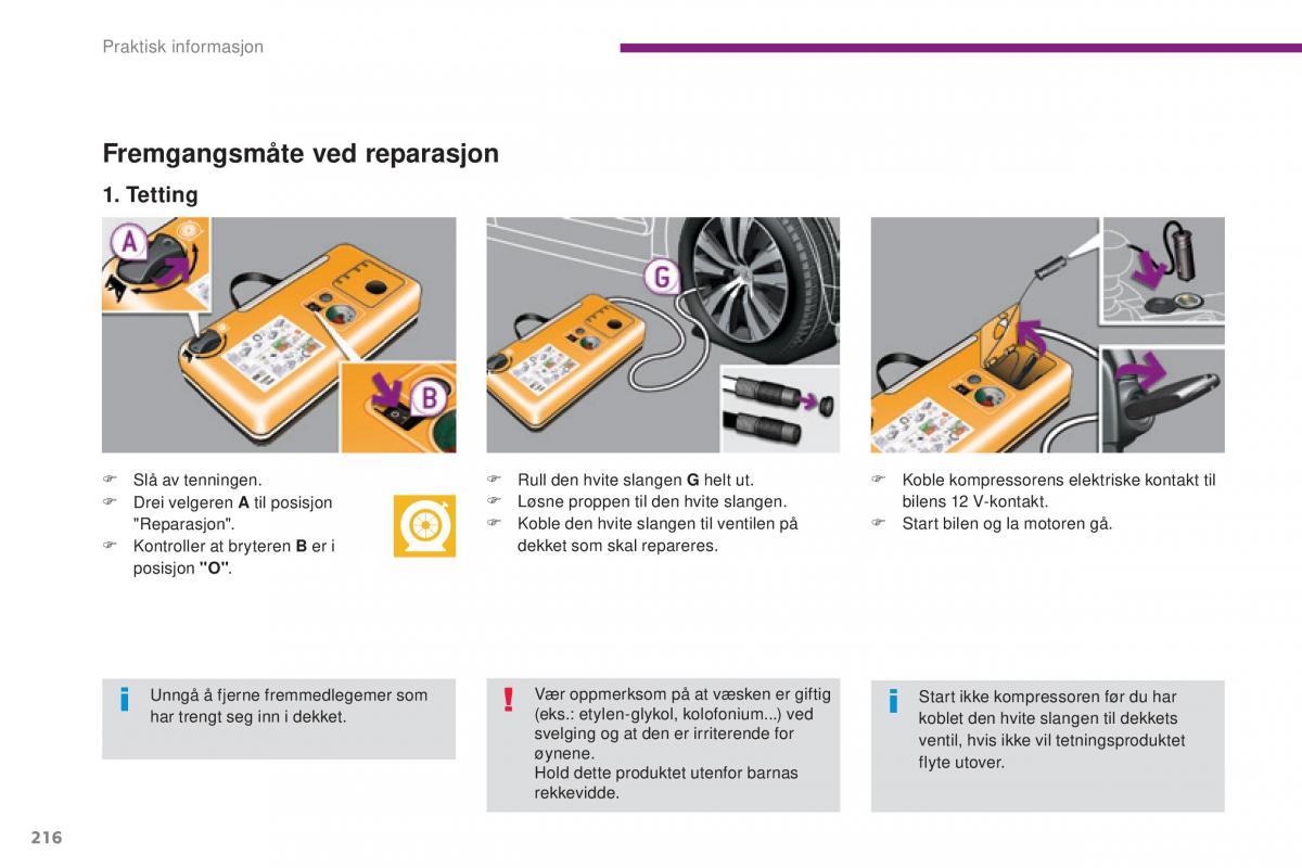 Peugeot 5008 II 2 bruksanvisningen / page 218