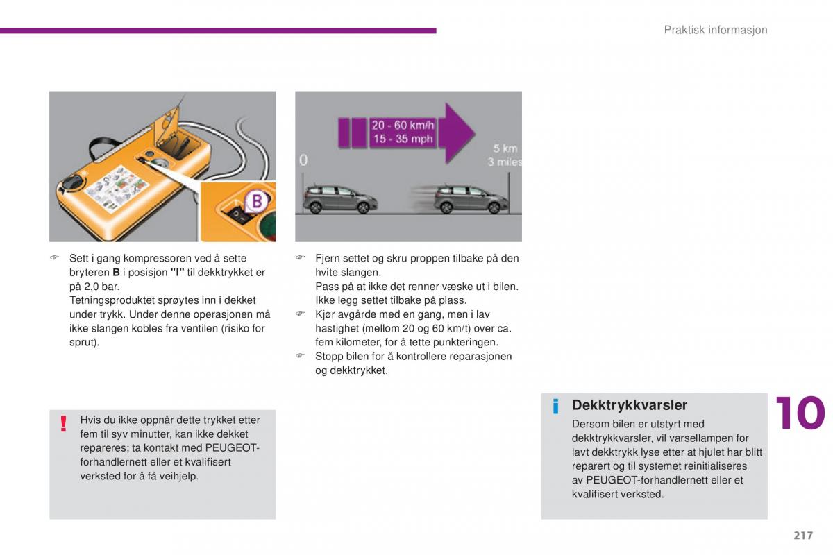 Peugeot 5008 II 2 bruksanvisningen / page 219