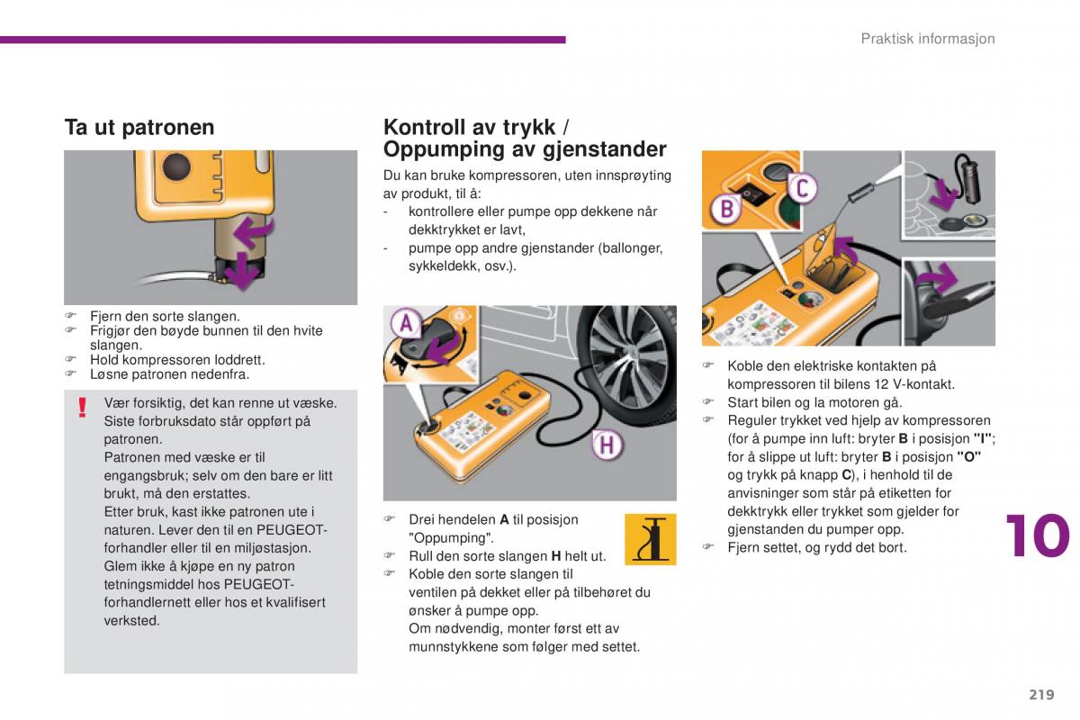 Peugeot 5008 II 2 bruksanvisningen / page 221