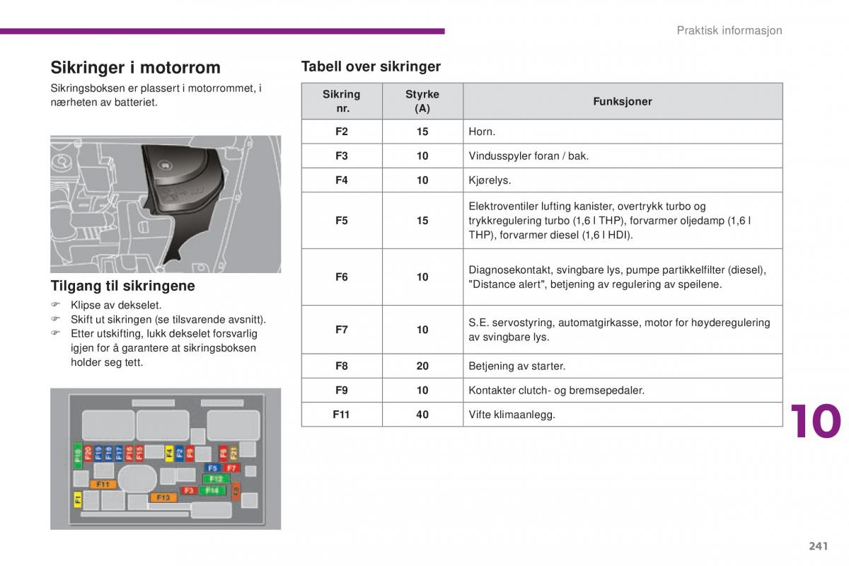 Peugeot 5008 II 2 bruksanvisningen / page 243