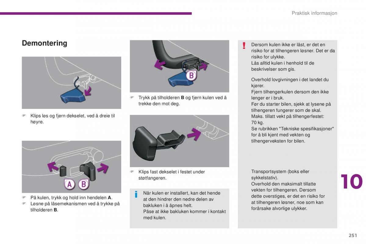 Peugeot 5008 II 2 bruksanvisningen / page 253