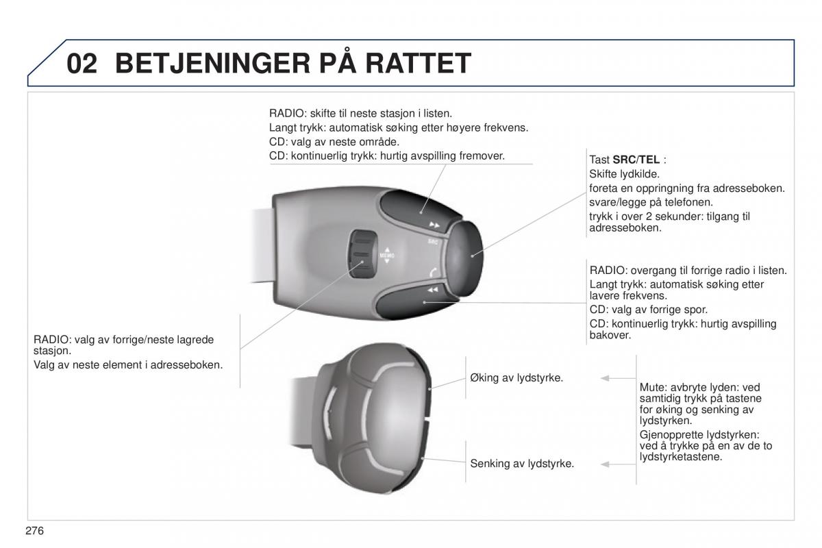 Peugeot 5008 II 2 bruksanvisningen / page 278