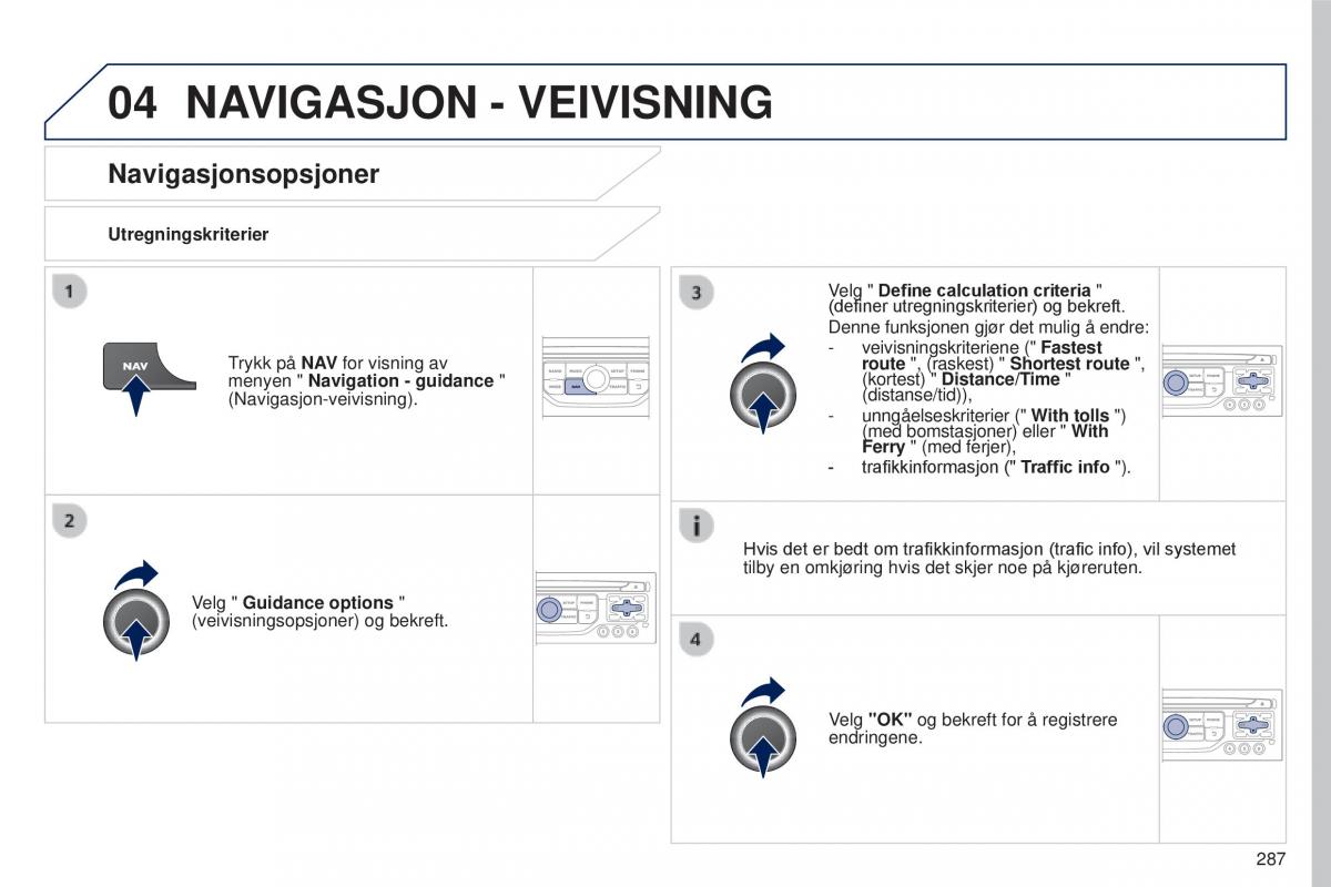 Peugeot 5008 II 2 bruksanvisningen / page 289