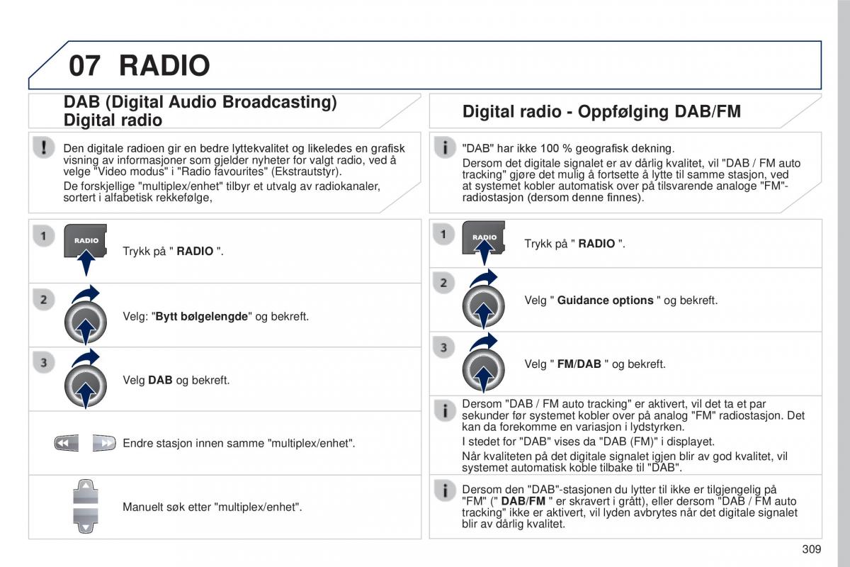 Peugeot 5008 II 2 bruksanvisningen / page 311