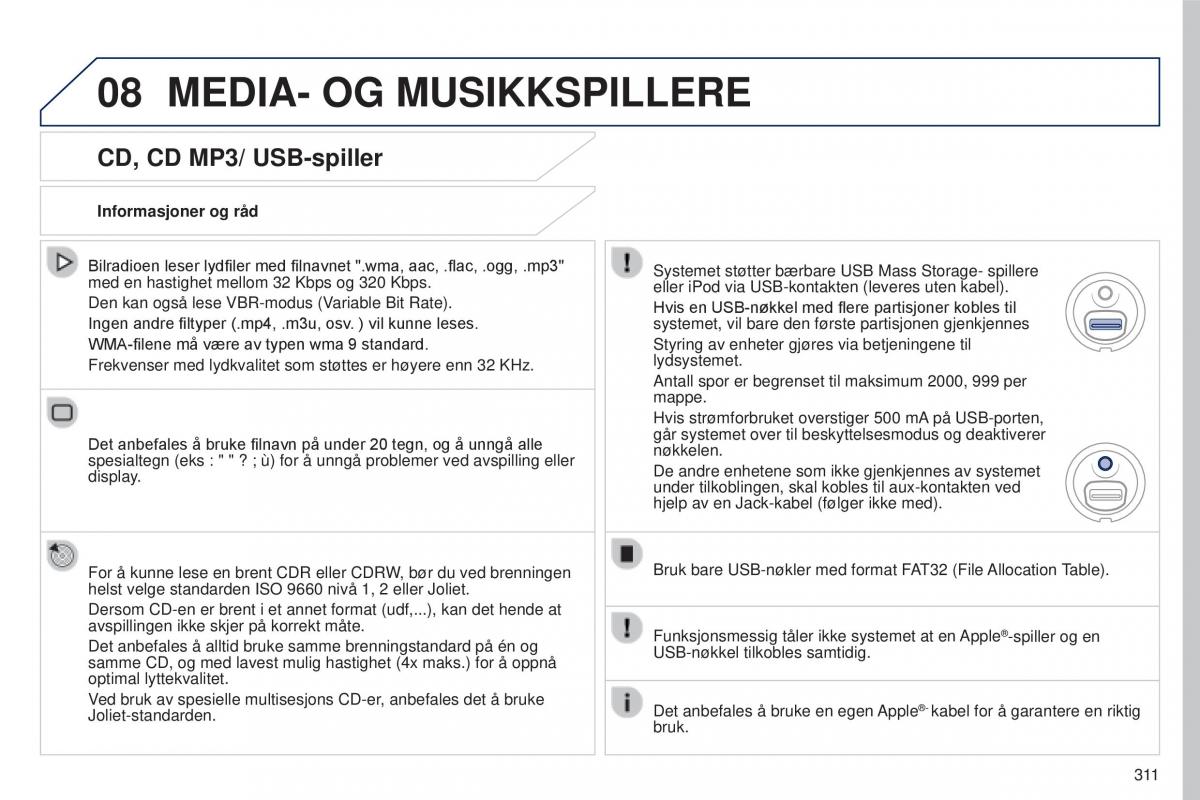 Peugeot 5008 II 2 bruksanvisningen / page 313