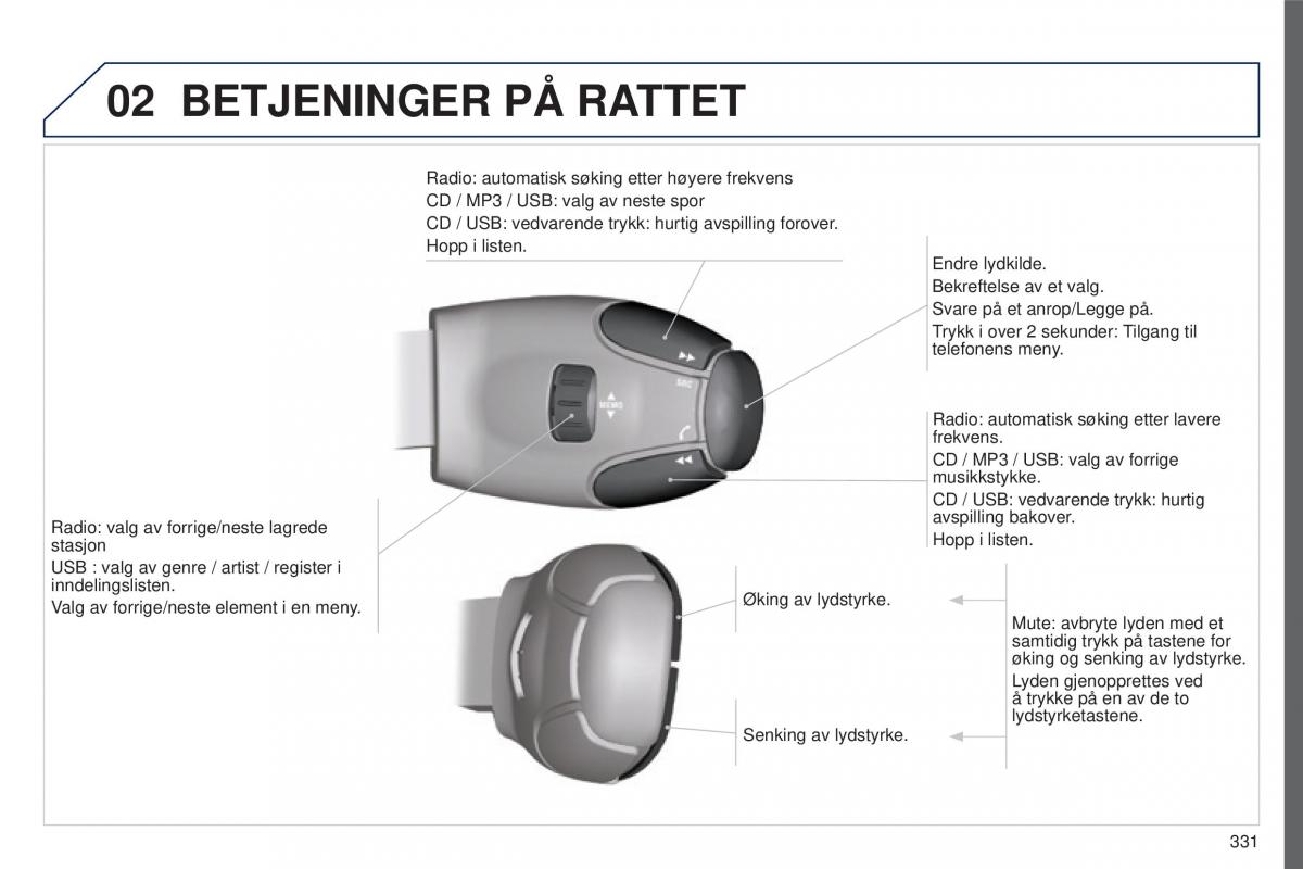 Peugeot 5008 II 2 bruksanvisningen / page 333