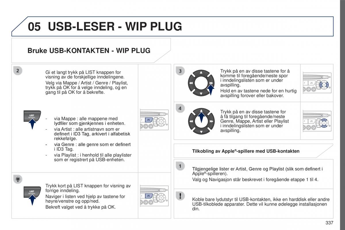 Peugeot 5008 II 2 bruksanvisningen / page 339