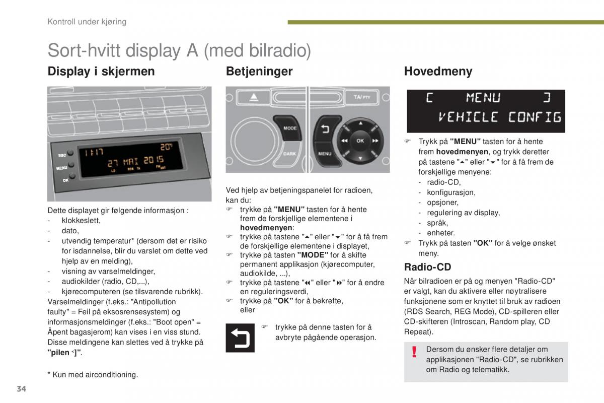 Peugeot 5008 II 2 bruksanvisningen / page 36