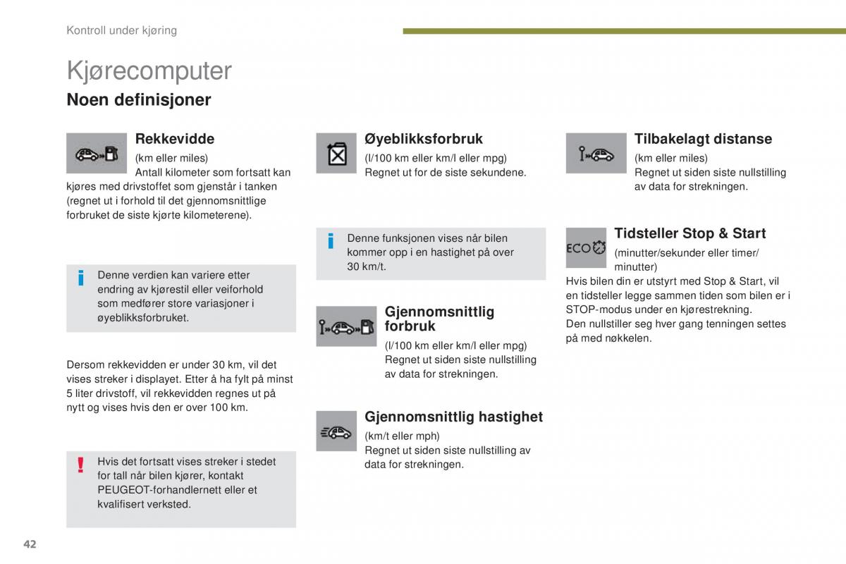 Peugeot 5008 II 2 bruksanvisningen / page 44