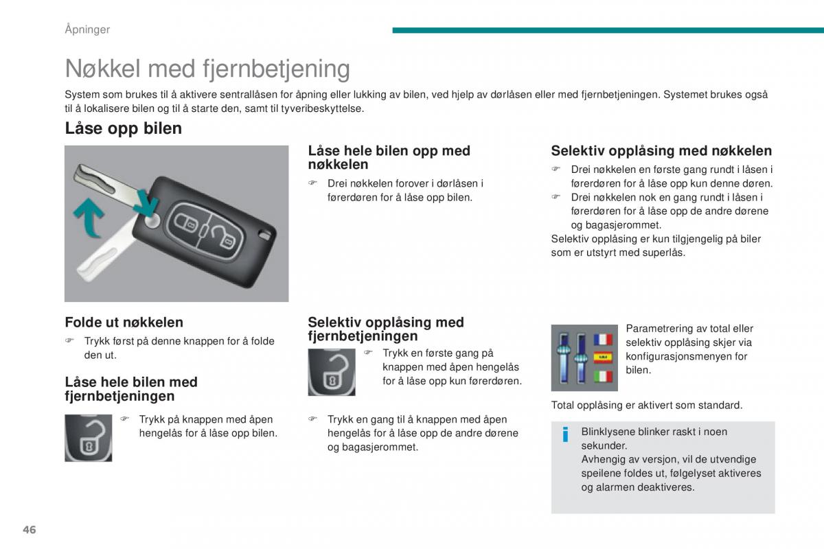 Peugeot 5008 II 2 bruksanvisningen / page 48