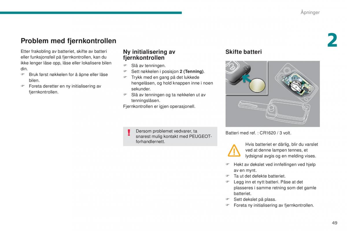 Peugeot 5008 II 2 bruksanvisningen / page 51