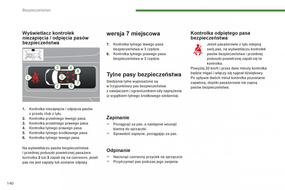 Peugeot 5008 II 2 instrukcja obslugi / page 142