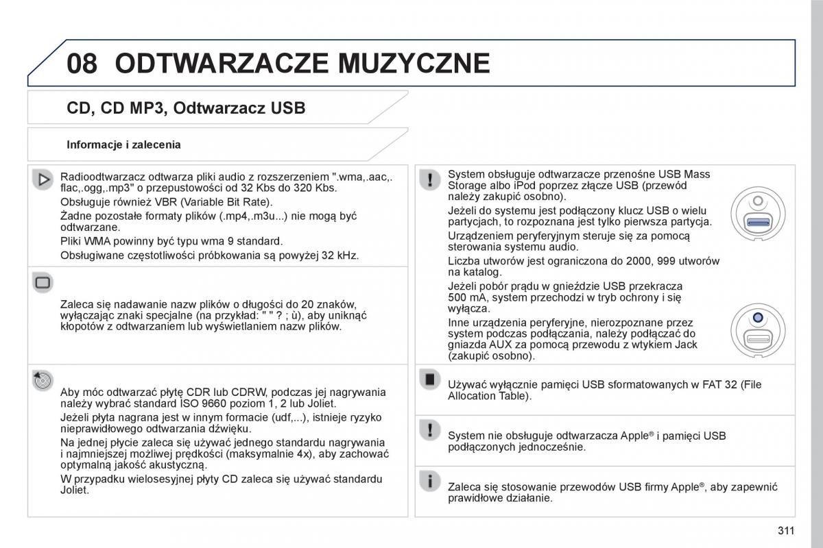 Peugeot 5008 II 2 instrukcja / page 313