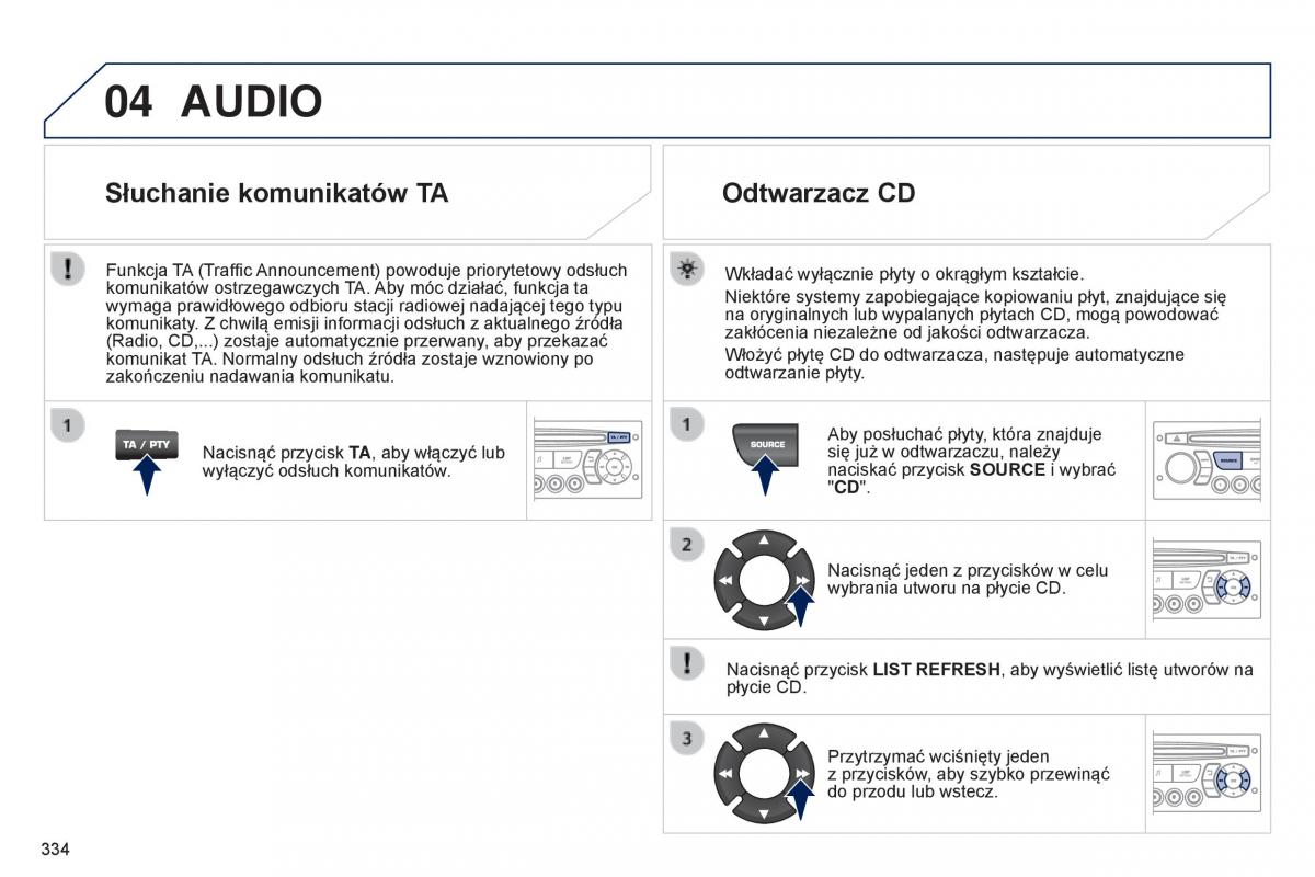 Peugeot 5008 II 2 instrukcja / page 336