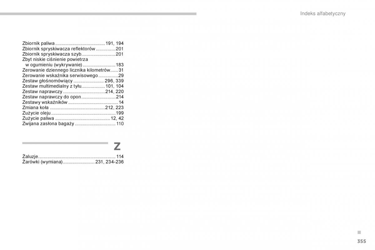 Peugeot 5008 II 2 instrukcja obslugi / page 357