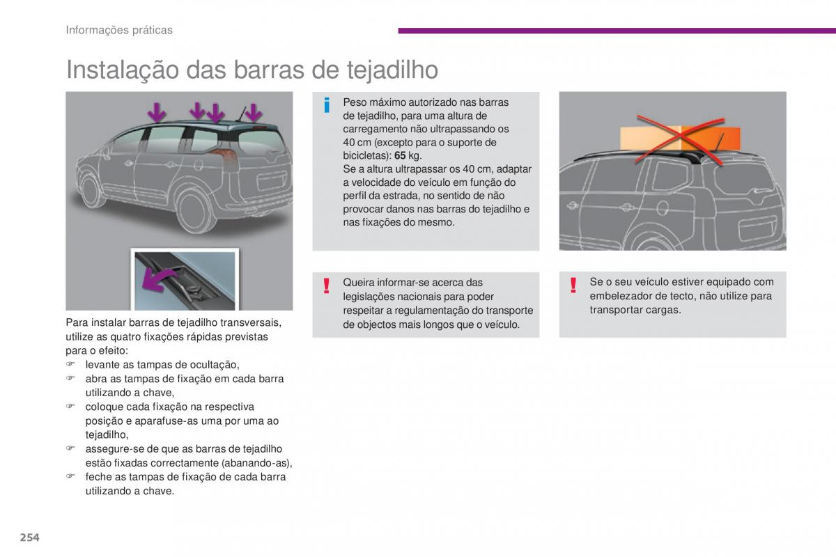 Peugeot 5008 II 2 manual del propietario / page 256