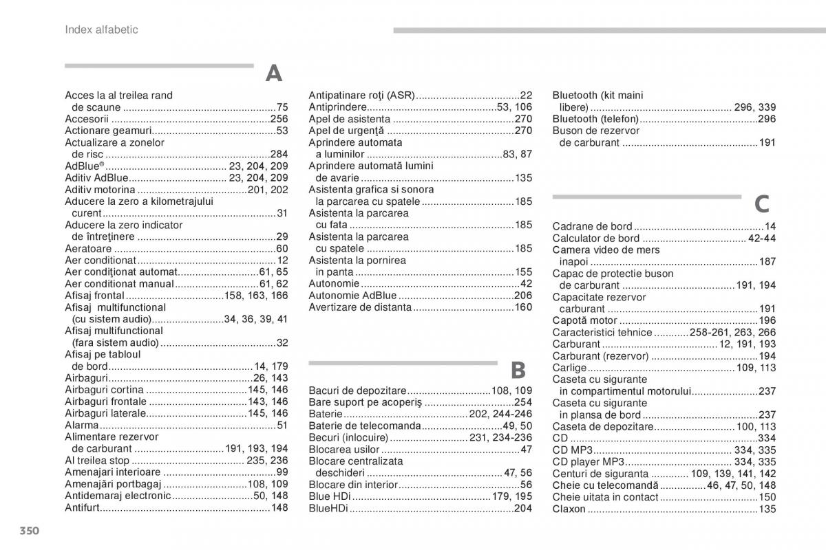 Peugeot 5008 II 2 manualul proprietarului / page 352