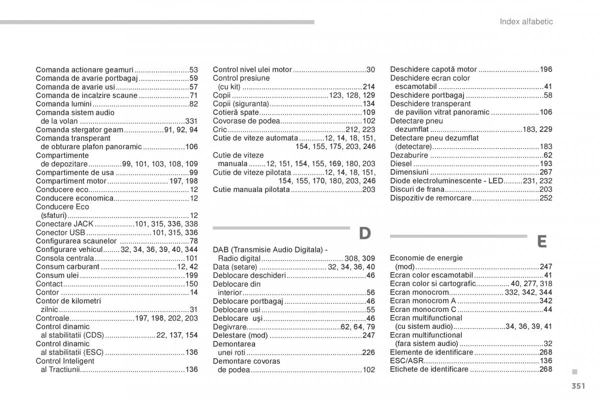 Peugeot 5008 II 2 manualul proprietarului / page 353