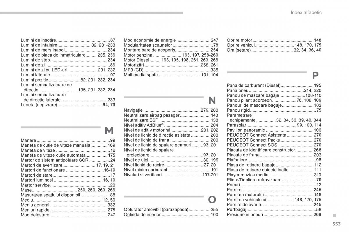 Peugeot 5008 II 2 manualul proprietarului / page 355