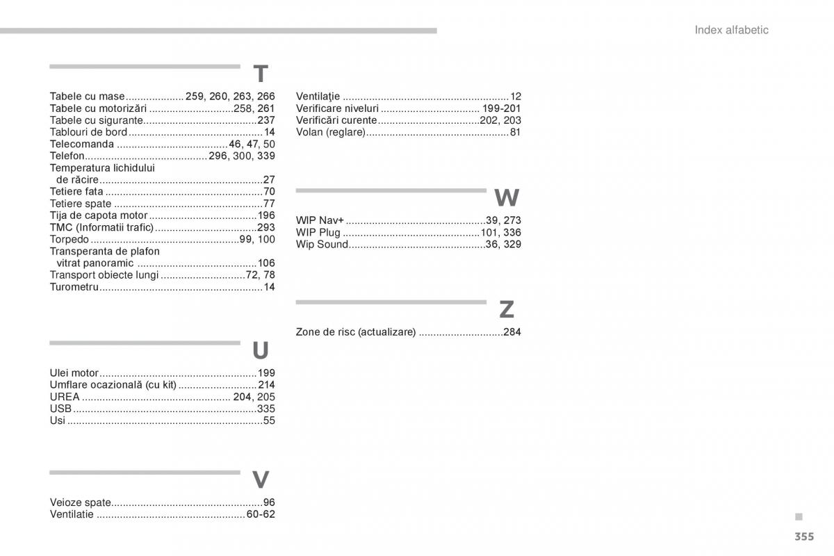 Peugeot 5008 II 2 manualul proprietarului / page 357