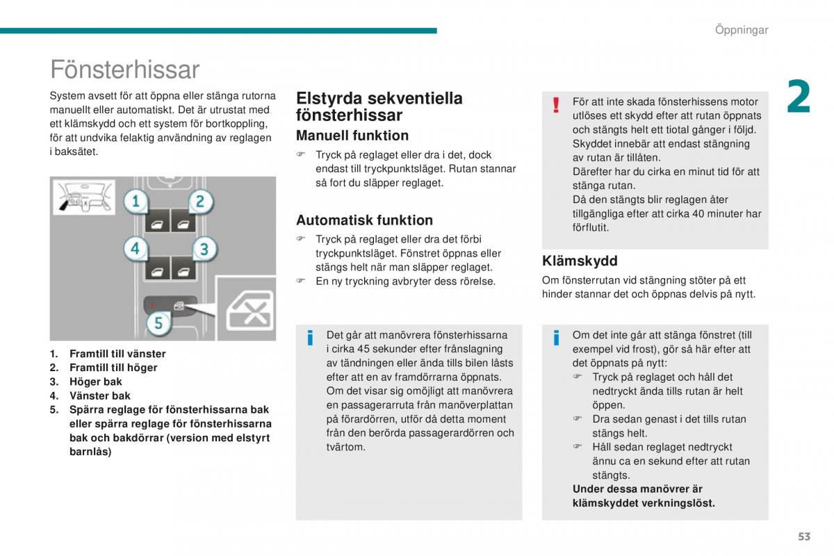 Peugeot 5008 II 2 instruktionsbok / page 55