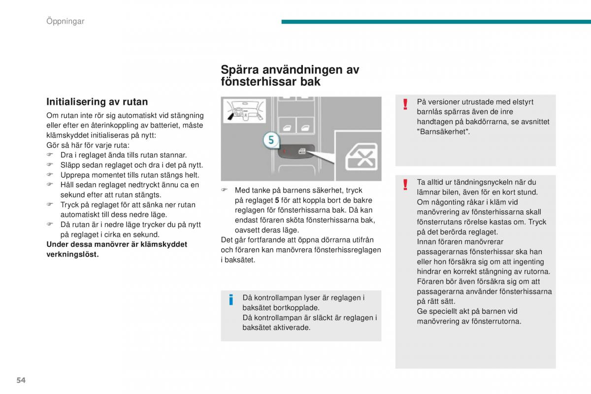 Peugeot 5008 II 2 instruktionsbok / page 56