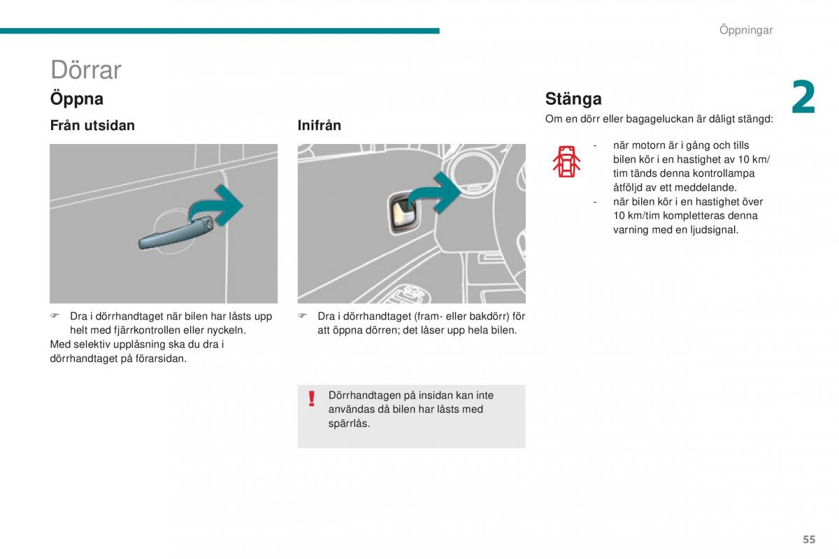 Peugeot 5008 II 2 instruktionsbok / page 57