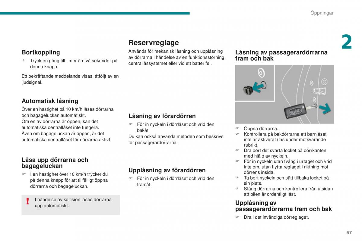 Peugeot 5008 II 2 instruktionsbok / page 59