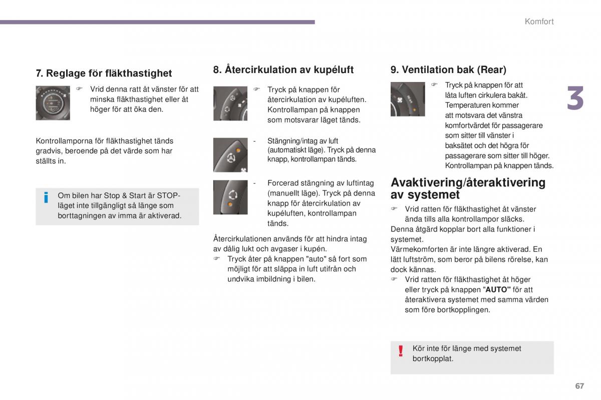 Peugeot 5008 II 2 instruktionsbok / page 69