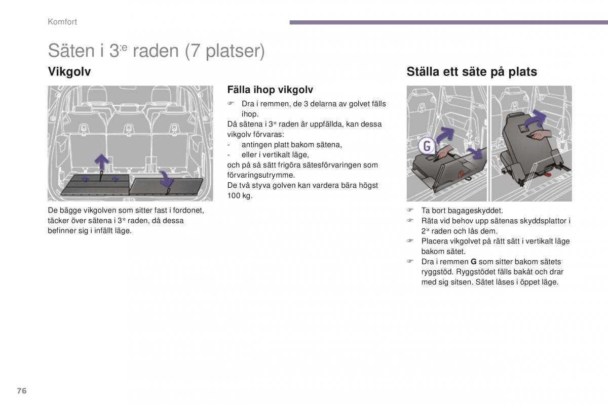 Peugeot 5008 II 2 instruktionsbok / page 78