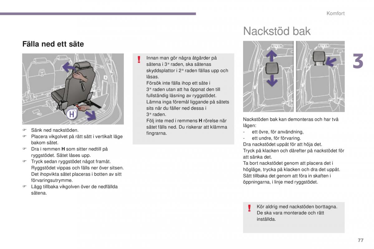 Peugeot 5008 II 2 instruktionsbok / page 79