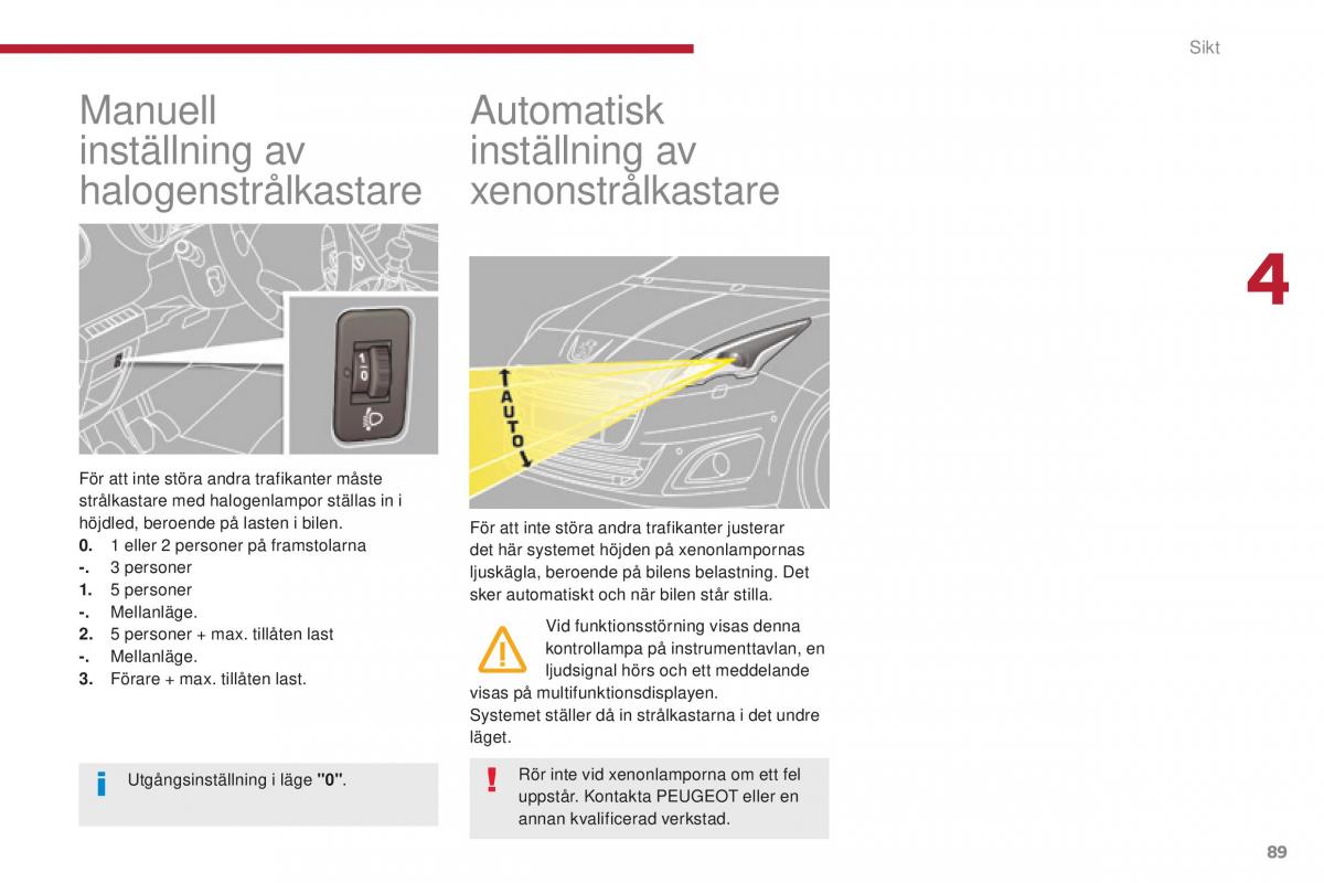 Peugeot 5008 II 2 instruktionsbok / page 91