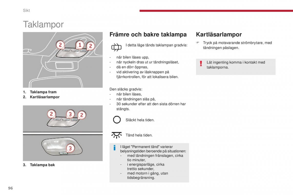 Peugeot 5008 II 2 instruktionsbok / page 98