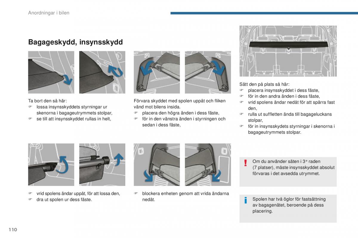 Peugeot 5008 II 2 instruktionsbok / page 112